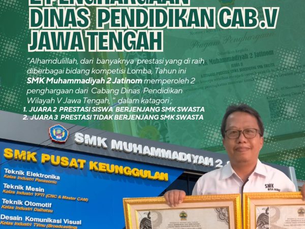 SMK Muhammadiyah 2 Jatinom Raih Dua Penghargaan Bergengsi dari Cabang Dinas Pendidikan Wilayah V Jawa Tengah